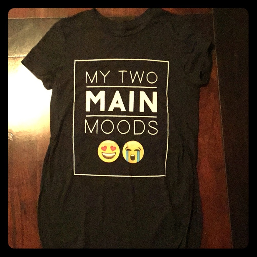 MY TWO MAIN MOODS Emoji Shirt (Black)